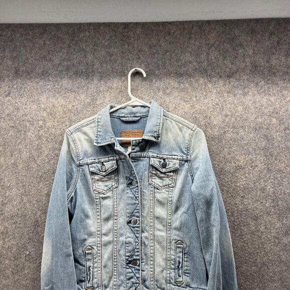 Abercrombie & Fitch Jacket Women Large Ladies Blue Denim Casual Cotton Vtg - Picture 2 of 12